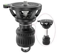 Adaptateur Universel pour Trepied 75mm, Stabilisateur Magnétique Demi-Boule - Tête Plate Métallique avec Vis 3/8 Pouce pour Tête Fluide, TêTe à Boule Vidéo, Capacité De Charge 20 Kg