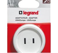 Adaptateur USA - LEGRAND - 050385 - 2 pôles - 6 Ampères - Blanc/Gris