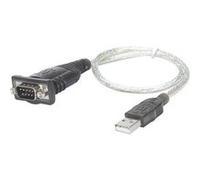 Adaptateur USB 1.1 Manhattan 205146 - [1x USB 1.1 type A mâle - 1x SUB-D mâle 9 pôles] - 45.00 cm - gris contacts dorés G
