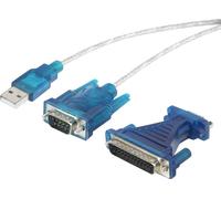 Adaptateur USB 1.1 Renkforce - [1x SUB-D mâle 9 pôles, SUB-D mâle 25 pôles - 1x USB 1.1 type A mâle] - 40.00 cm - noir contacts