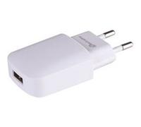 Electraline Chargeur USB 70067 1A pour smartphone fiche européenne 2 broches Blanc