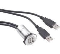 Adaptateur USB 2.0 2 x USB femelle type A vers 2 x USB mâle type A avec 60 cm de câble TRU COMPONENTS USB-06 1229315 1 pc(s)