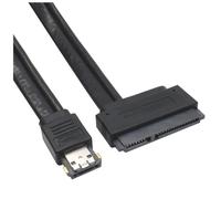 Adaptateur USB 2.0 5 V 12 V pour disque dur 7 + 15 broches vers alimentation ESATA