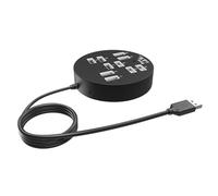 Adaptateur USB 2.0 à 10 ports circulaires d'extension pour bureau et divertissement, connexion à plusieurs ports, organisation de bureau