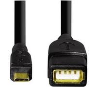 Adaptateur USB 2.0 Hama Micro USB B Mâle/USB A Femelle, Noir Noir G