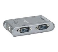Adaptateur USB 2.0 Manhattan 151047 - [4x SUB-D mâle 9 pôles - 1x USB 2.0 type B femelle] - 45.00 cm - argent G