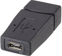 Adaptateur USB 2.0 Renkforce rf-usba-01 - [1x USB 2.0 type A femelle - 1x USB 2.0 femelle Micro-B] - noir