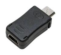 Adaptateur- USB 2.0- USB B micro prise male - USB mini prise male - noir