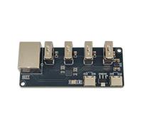 Adaptateur USB 2.0 vers Ethernet avec concentrateur à 4 ports de petite taille pour une connexion à plusieurs appareils Module d'extension USB 2.0 Adaptateur de ports multiples