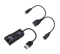 Adaptateur USB 2.0 vers RJ45/2X câble micro USB adaptateur Ethernet LAN pour Amazon Fire TV 3 ou Stick GEN 2