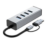 Adaptateur USB 3.0 4 ports répartiteur USB super vitesse 10 Gbit/s Câble long pour ordinateurs portables, ordinateurs de bureau, smartphones, tablettes, ordinateurs portables, extension USB