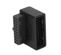 Adaptateur USB 3.0 90 °, Transmission de Signal Haute Vitesse Perte pour Carte Adaptateur d'alimentation pour Accessoires Informatiques (Moulure Monobloc PH19A)