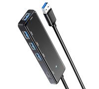 Adaptateur USB 3.0 à vitesse rapide 4 ports répartiteur de type C pour ordinateur portable, consoles d'imprimante, claviers largement utilisés