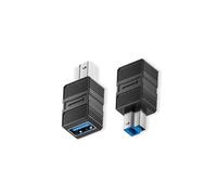Adaptateur USB 3.0 B mâle vers A femelle (USB-F) - Lot de 2 : Transfert rapide et compatibilité étendue