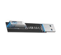 Adaptateur USB 3.0 C mâle vers femelle à 90 degrés pour connexion PC et applications générales Adaptateur USB mâle vers femelle