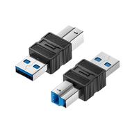 Adaptateur USB 3.0 | Convertisseur USB B 3.0 avec connecteur - Câble de de données Haute Vitesse Plug and pour Ordinateur Portable Tablette Station d'accueil hôte