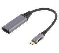 Adaptateur USB 3.0 DisplayPort femelle USB C prise male 0.15m - noir