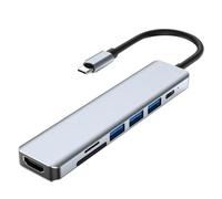 Adaptateur usb 3.0 et usb 2.0 7 en 1, lecteur de carte Multiport Compatible HDMI 4K SD TF PD, adaptateur vidéo multi-ports