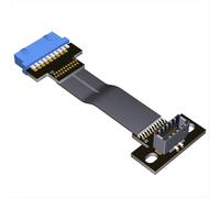 Adaptateur USB 3.0 interne vers USB 3.1 Type C en façade (type E femelle) 20 broches/19 broches pour carte mère PC