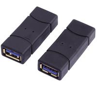 Adaptateur USB 3.0 LogiLink AU0026 - [1x USB 3.0 femelle type A - 1x USB 3.0 femelle type A] - noir contacts dorés