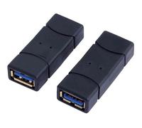 LogiLink Adaptateur USB 3.0 AU0026 - 2x USB 3.0 femelle Type A - noir contacts dorés
