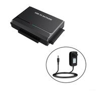 Adaptateur USB 3.0 pour disque dur compatible IDE et SATA pour disques durs 2,5" 3,5" - Convertisseur externe avec alimentation 12 V pour sauvegarde et clonage (norme US)