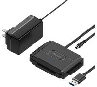 Adaptateur Usb 3.0 Pour Disques Durs Ide/Sata 2.5/3.5 Pouces Hdd/Ssd Avec Alimentation Externe Dc 12V2A
