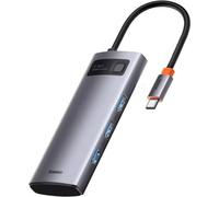 Adaptateur USB 3.0 Type C Baseus Metal Gleam 5en1 (Gris)