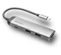 Verbatim Station d'accueil USB-C® 49140 – 2x USB 3.0 SuperSpeed, HDMI, métallique