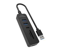 Adaptateur USB 3.0 USB 2.0 de type C et 2 emplacements pour cartes 5 ports transfert de données rapide pour PC, tablettes, smartphone, répartiteur USB portable pour appareil photo et lecteur