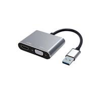 Adaptateur USB 3.0 USB 3.0 male / HDMI F + VGA F HDMI 4k/30HZ, VGA 1920*10