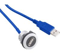 Adaptateur USB 3.0 USB femelle type A vers USB mâle type A avec 60 cm de câble TRU COMPONENTS USB-12-BK 1313911 1 pc(s)