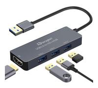 Adaptateur USB 3.0 vers HDMI pour moniteur/écrans multiples avec station d'accueil USB pour ordinateur portable - Convertisseur USB A vers HD - Prend en charge Mac/Windows - Rallonge HDMI externe