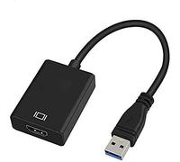 Adaptateur USB 3.0 vers HDMI, USB 3.0 vers HDMI 1080P (mâle à Femelle) de Adaptateur convertisseur USB vers HDMI avec Sortie Audio Compatible avec Windows XP 7/8 / 8.1/10