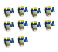 Adaptateur usb 3.0 vers Pci-E 1X, 10 pièces, carte graphique Pci Golden Finger, câble d'extension