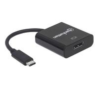 Adaptateur USB 3.1 - Manhattan - DisplayPort - 1x USB C mâle - 1x DisplayPort femelle - Noir