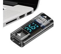 Adaptateur USB 3.1 - Matériau PC | Affichage numérique de l'alimentation de 3,8 cm 15 g, convertisseur Type-C Femelle USB Femelle améliore la Charge pour boîtier de Disque Dur et Utilisation du