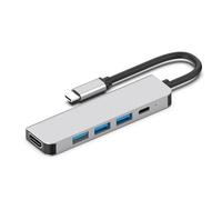 Adaptateur USB 3.1 type-c vers HDMI 4K, Thunderbolt 3, avec 3 ports USB PD 87W, pour Huawei Matebook Pro
