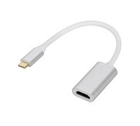 Adaptateur USB 3.1 Type-C Vers HDMI - Convertisseur TV HD 4K, Compatible Avec MacBook/iPad/Samsung/Xiaomi/iPhone 15/PC/TV(Silver)