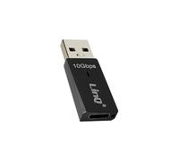 Adaptateur USB 3.1 vers USB-C Charge Audio et Transfert de Données 10 Gbps Noir