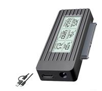 Adaptateur USB 3.2 vers SATA pour disque dur SSD 2,5 et 3,5" - Convertisseur de disque dur externe 5 Gbps avec boîtier en alliage d'aluminium, compatible avec Windows (CC)