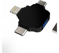 Adaptateur Usb(3In1)Usb C Lightning Micro Usb Mâle À Usb Femelle Otg Adaptateurs 3.0 Clé Pour Apple Iphone Caméra Transfert Convertisseur Compatible Pour Samsung Type C Android Splitter Tp-O[Z1096]