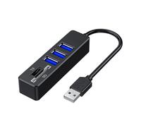 Adaptateur USB 5 ports avec répartiteur 3 ports 2.0, transfert de données rapide avec emplacements pour lecteur de cartes, connecteur multiport largement utilisé