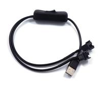 Adaptateur USB à 4 broches, 5V, 2 voies, câble convertisseur, cordon de connexion de ventilateur d'ordinateur