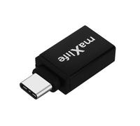 Adaptateur USB-A Femelle vers USB-C Mâle Ultra-compact Maxlife Noir