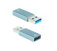 Adaptateur USB-A mâle 3.1 Gen2 vers USB-C Femelle Aluminium Gris, avec Transfert Rapide et Durable. Conçu pour connecter des appareils Modernes.