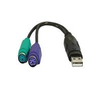 Adaptateur USB A mâle vers 2 x PS/2 femelle