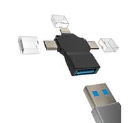 Adaptateur USB A vers Lightning USB C Micro USB Prise iphone OTG Cable Camera Type Jack Câble Compatible pour Samsung Huawei Apple iPhone 15 Pro Max Plus iPad Air Xiaomi Redmi Macbook 14 13 12 11