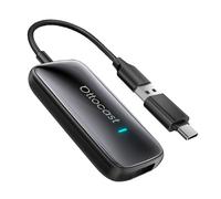 Adaptateur sans fil Ottocast USB et USB-C pour CarPlay et Android Auto Noir