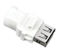 Adaptateur USB blanc pour BMW X1 X3 M X4 X5 X6 modèles remplace la pièce numéro 84109390501 ABS construction facile à installer pour prise d'interface multimédia pour système audio du véhicule et